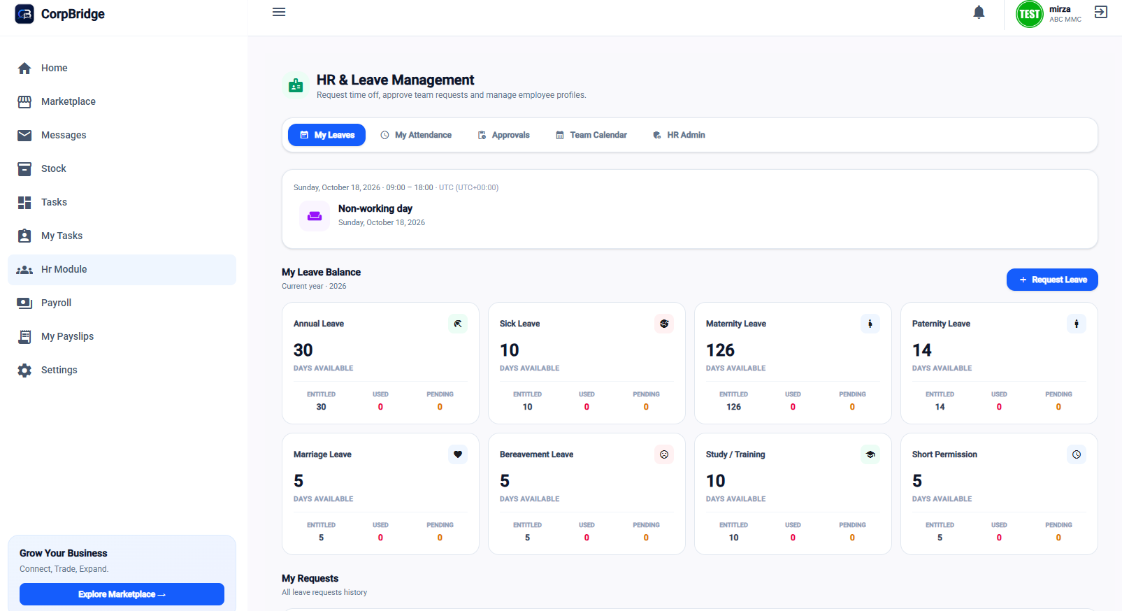 HR & Leave Management